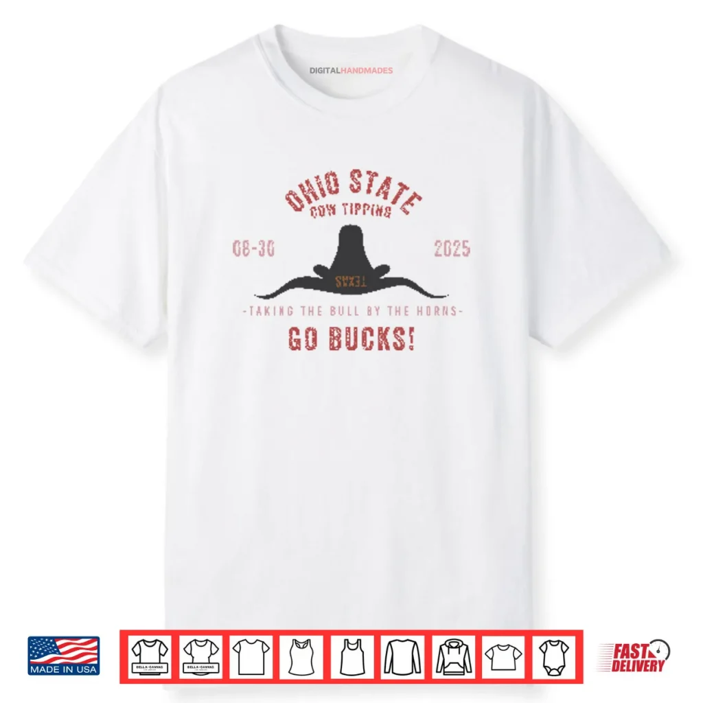 Ohio State Vs Texas Cow Tipping Football Game 2025 Shirt 1 Ohio State Vs Texas Cow Tipping Football Game 2025 Shirt