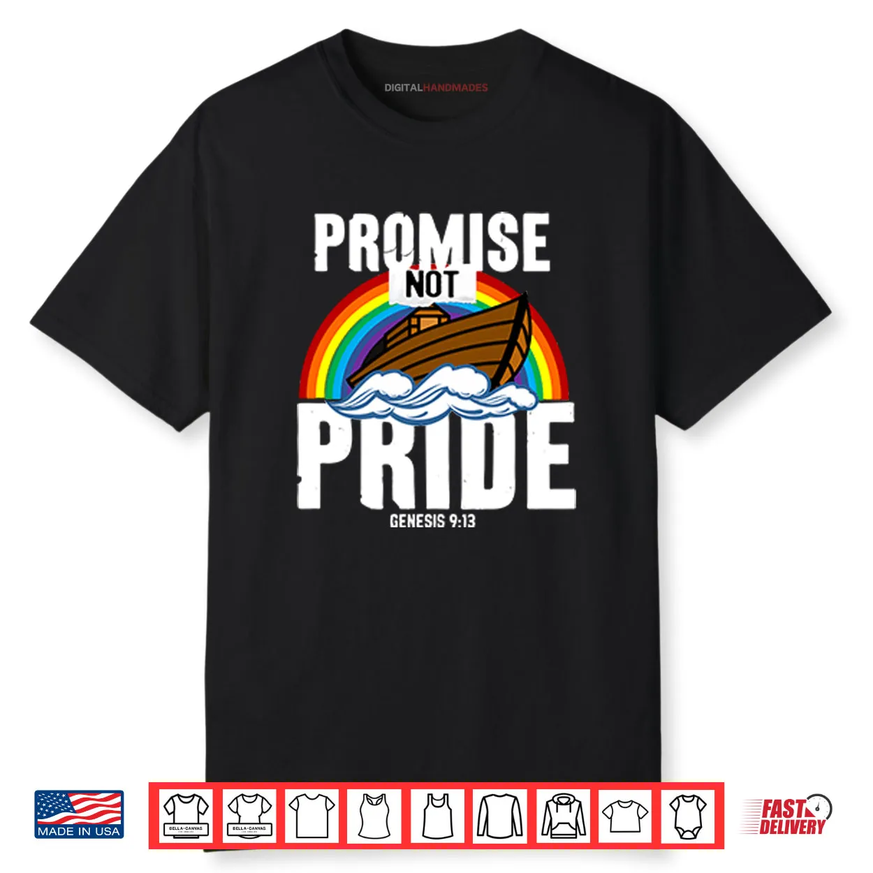 Rainbow Promise Not Pride Genesis 9 13 Shirt