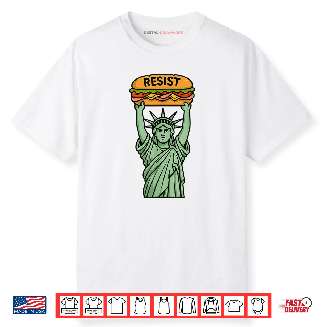 Resist Injustice Funny Liberty Sub Sandwich Protest Shirt