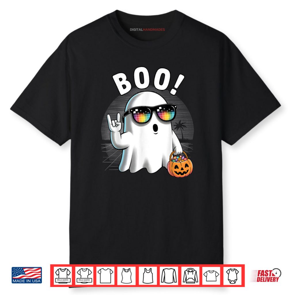 Rock Ghost Retro Halloween Pumpkin Shirt 1 Rock Ghost Retro Halloween Pumpkin Shirt