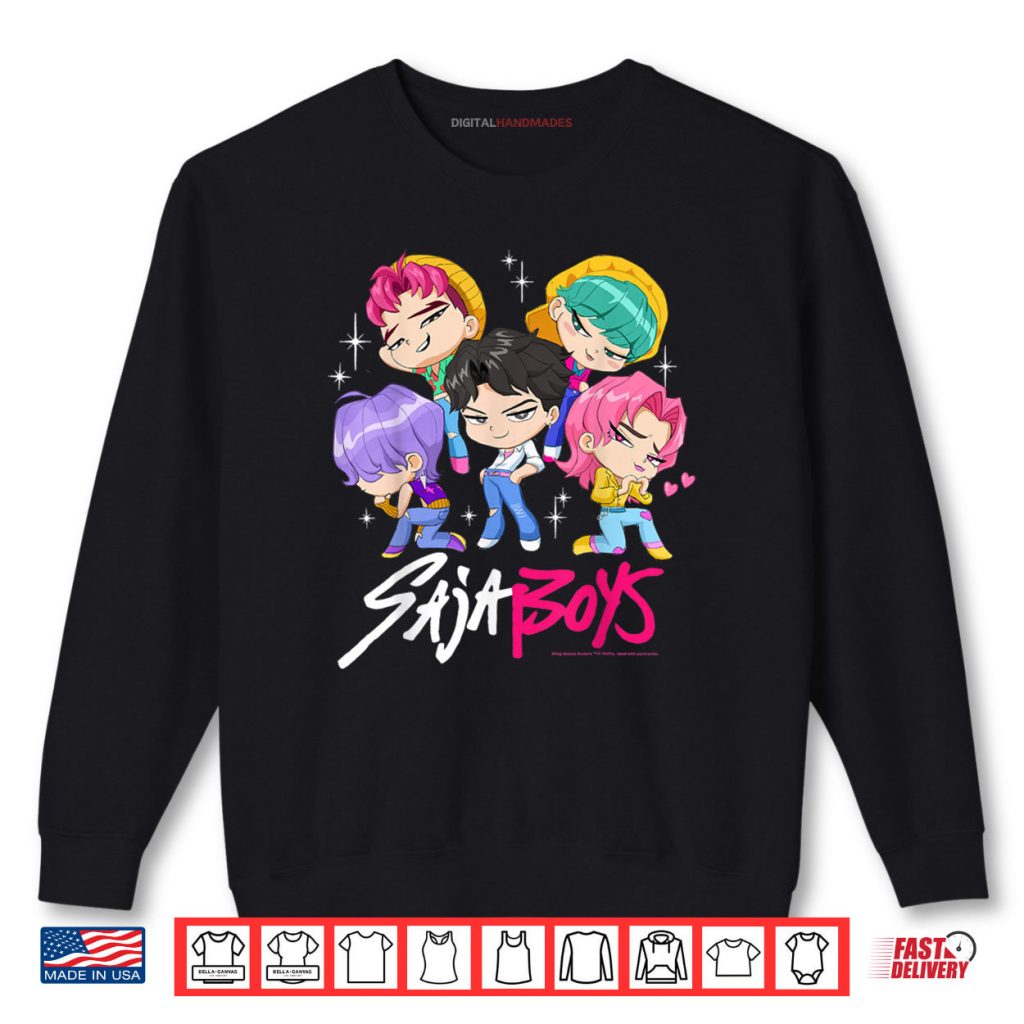 Saja Boys Chibi Boy Band Group Shot Shirt 1 Saja Boys Chibi Boy Band Group Shot Shirt