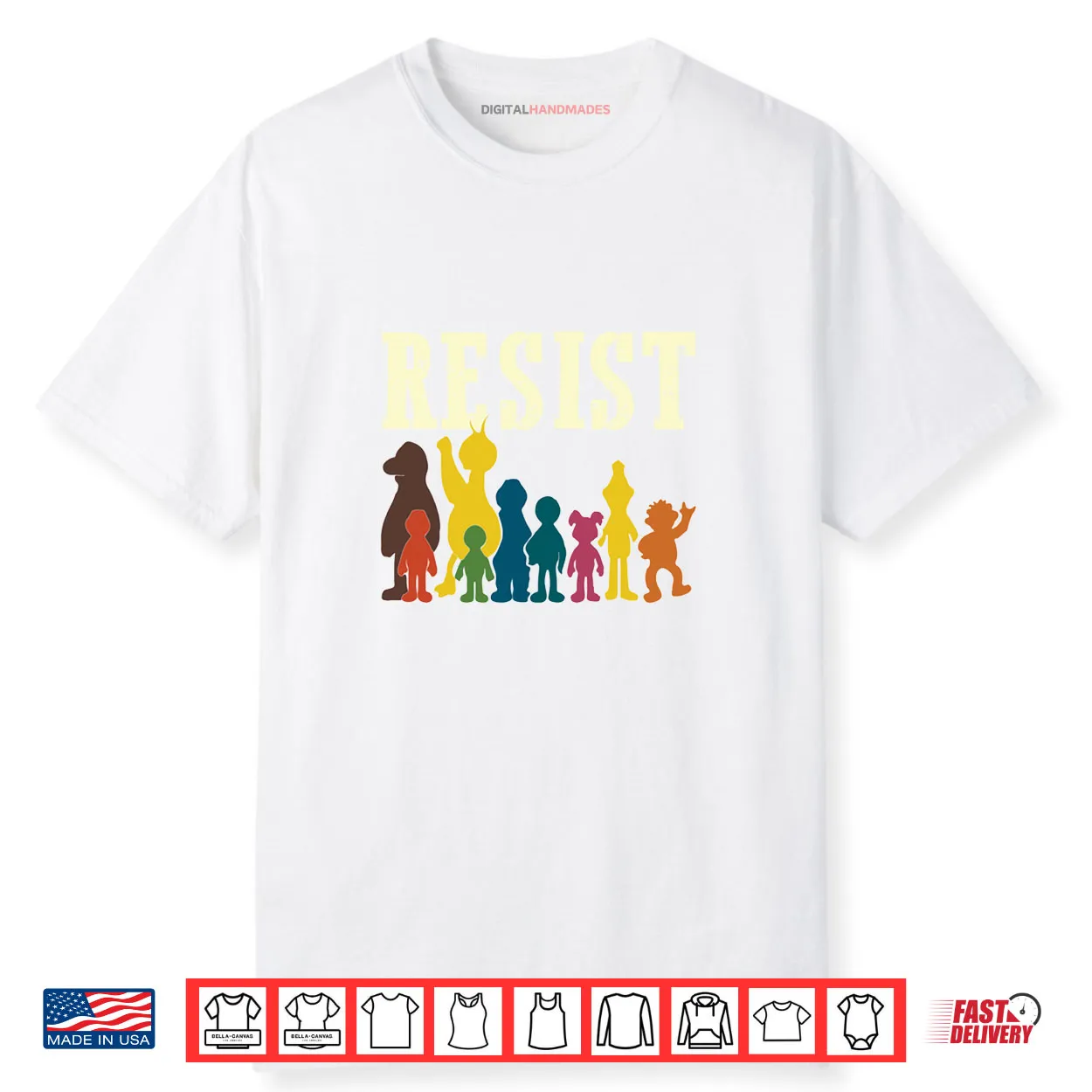 Save Resist Political Protest Rainbow Character Colours Shirt