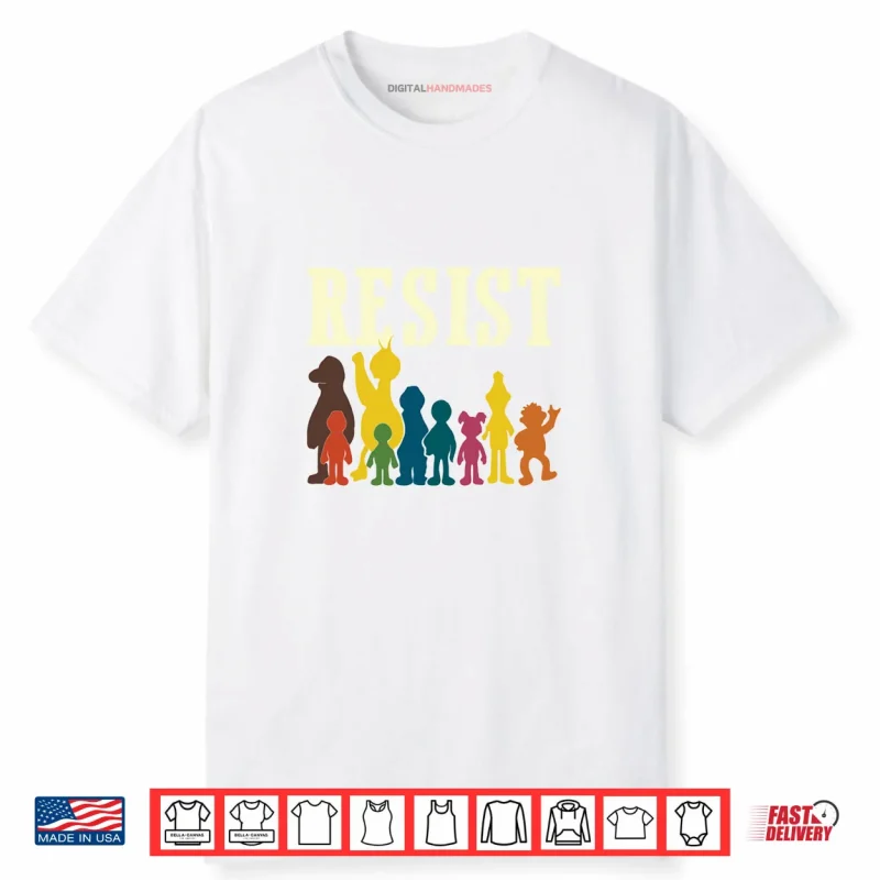 Save Resist Political Protest Rainbow Character Colours Shirt