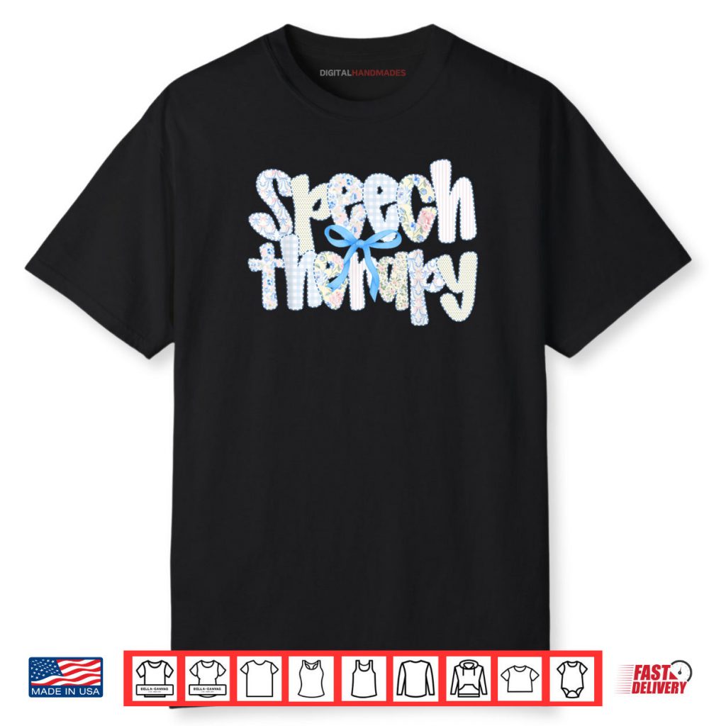 Speech Therapist Floral Coquette Bow SLP Speech Therapy Shirt 1 Speech Therapist Floral Coquette Bow SLP Speech Therapy Shirt