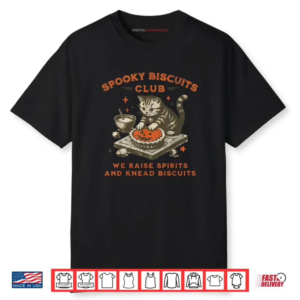 Spooky Biscuits Club Cat Halloween Baking Shirt 1 Spooky Biscuits Club Cat Halloween Baking Shirt