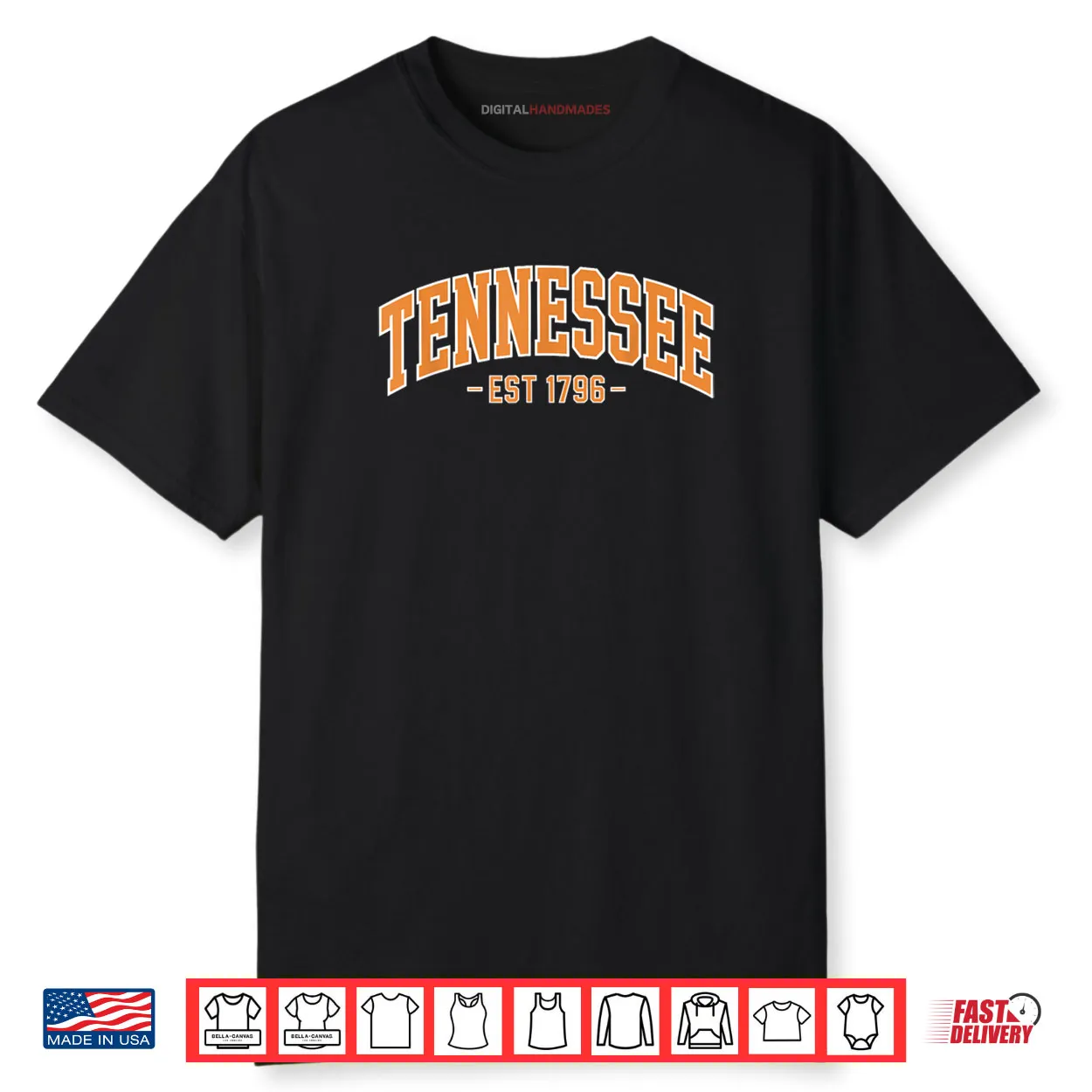 State of Tennessee Est 1796 Pride Classic TN Themed Orange Shirt