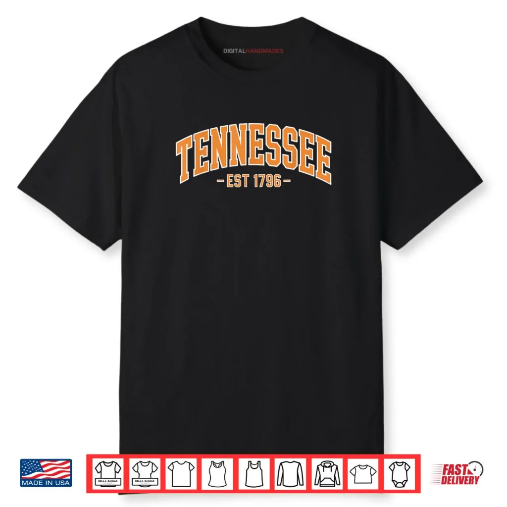 State of Tennessee Est 1796 Pride Classic TN Themed Orange Shirt 1 State of Tennessee Est 1796 Pride Classic TN Themed Orange Shirt