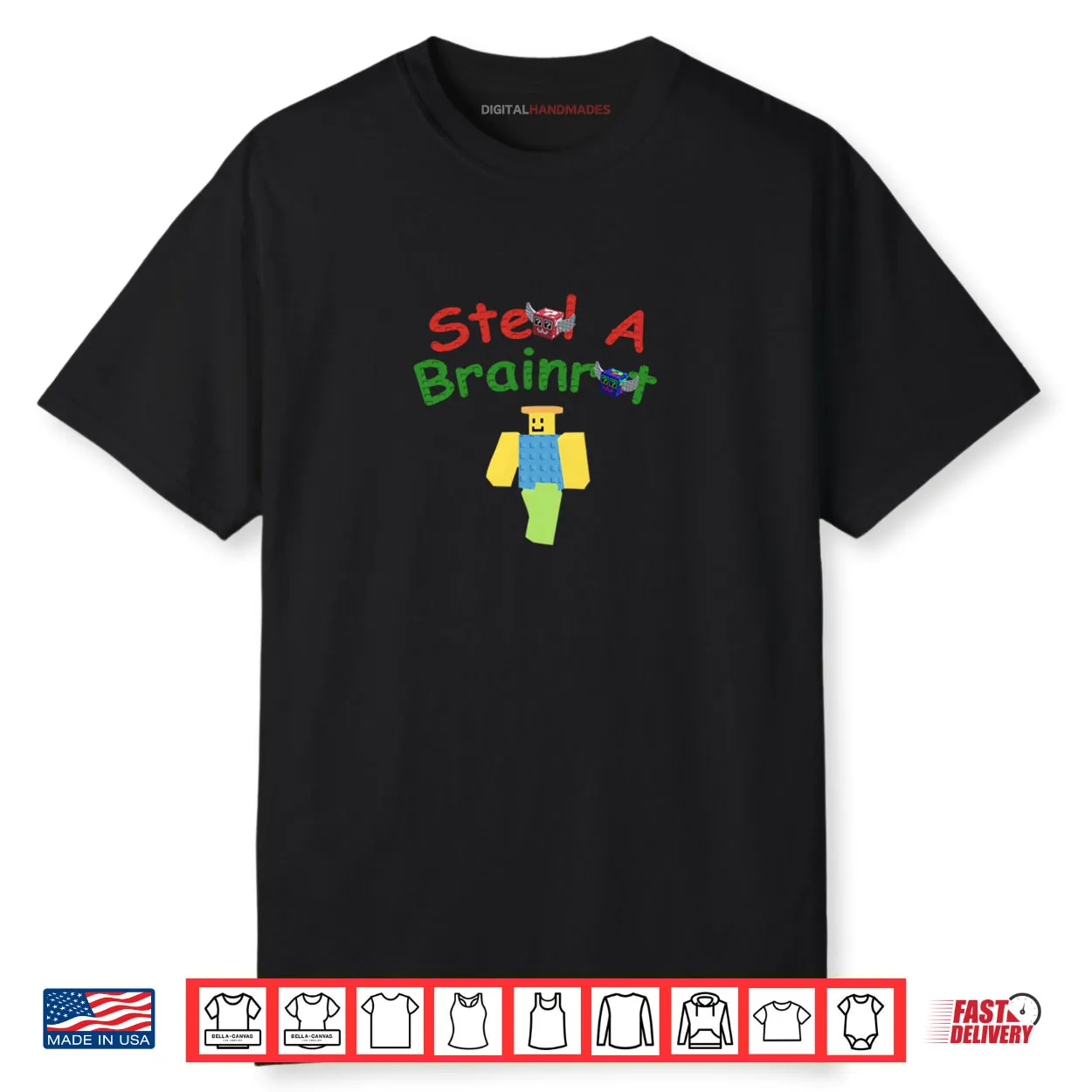 Steal A Brainrot Noobini Pizzanini Gamer Shirt