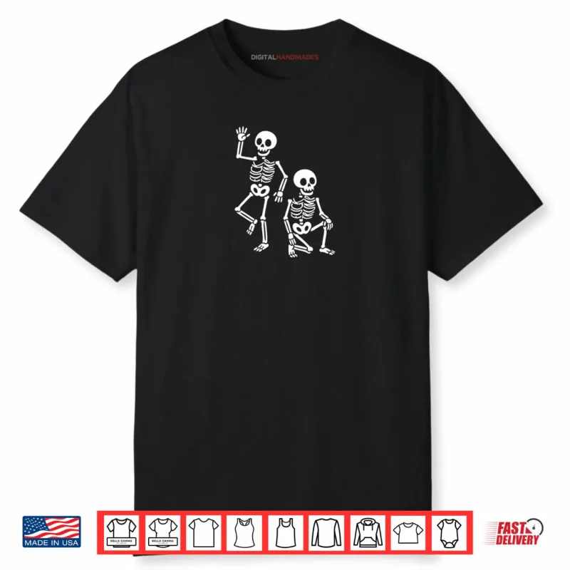Subtle Party Skeletons Halloween Classic Funny Spooky Shirt