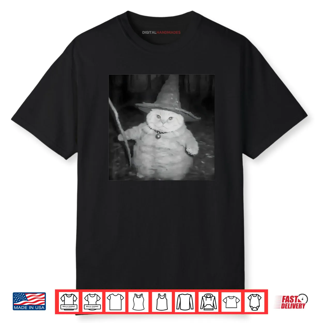 Wizard Cat Weird Halloween Cat Meme Shirt