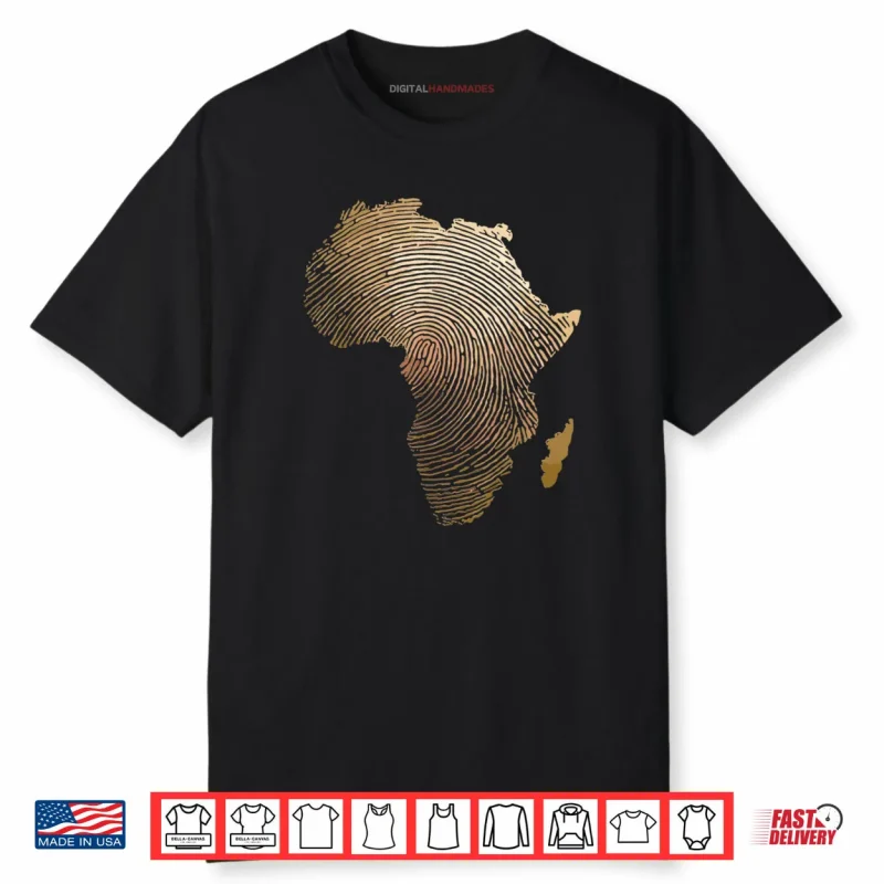 African Roots Art for Men Women Afrocentric African Map Shirt