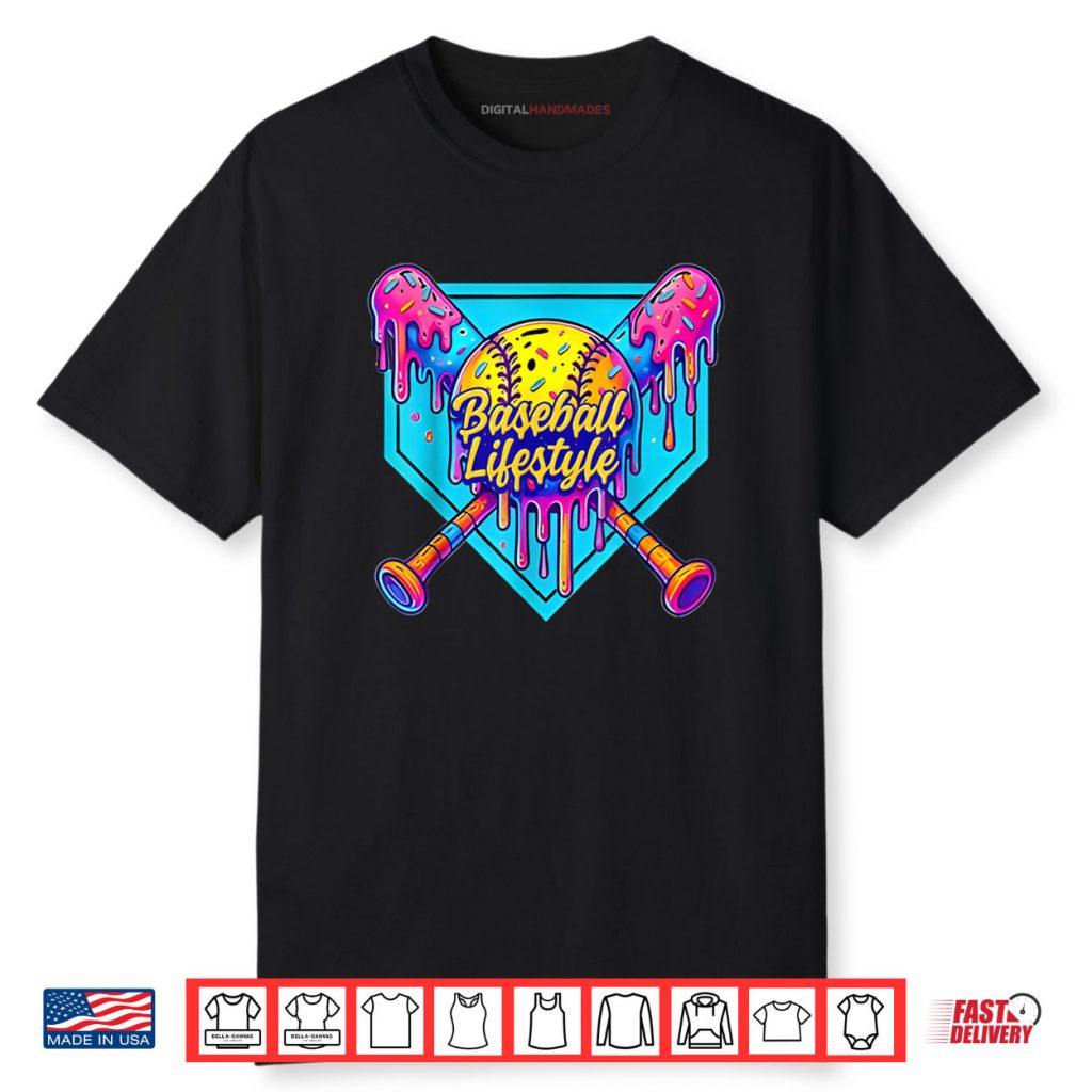 Baseball Lifestyle 101 Baseball Drip Ice Cream Shirt 1 Baseball Lifestyle 101 Baseball Drip Ice Cream Shirt