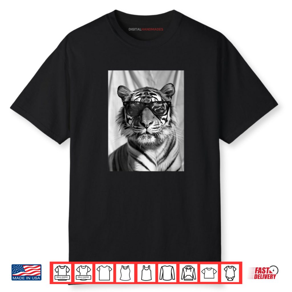 Cute Tiger with Sunglasses Cool Jungle Animal Photo Booth Shirt 1 Cute Tiger with Sunglasses Cool Jungle Animal Photo Booth Shirt