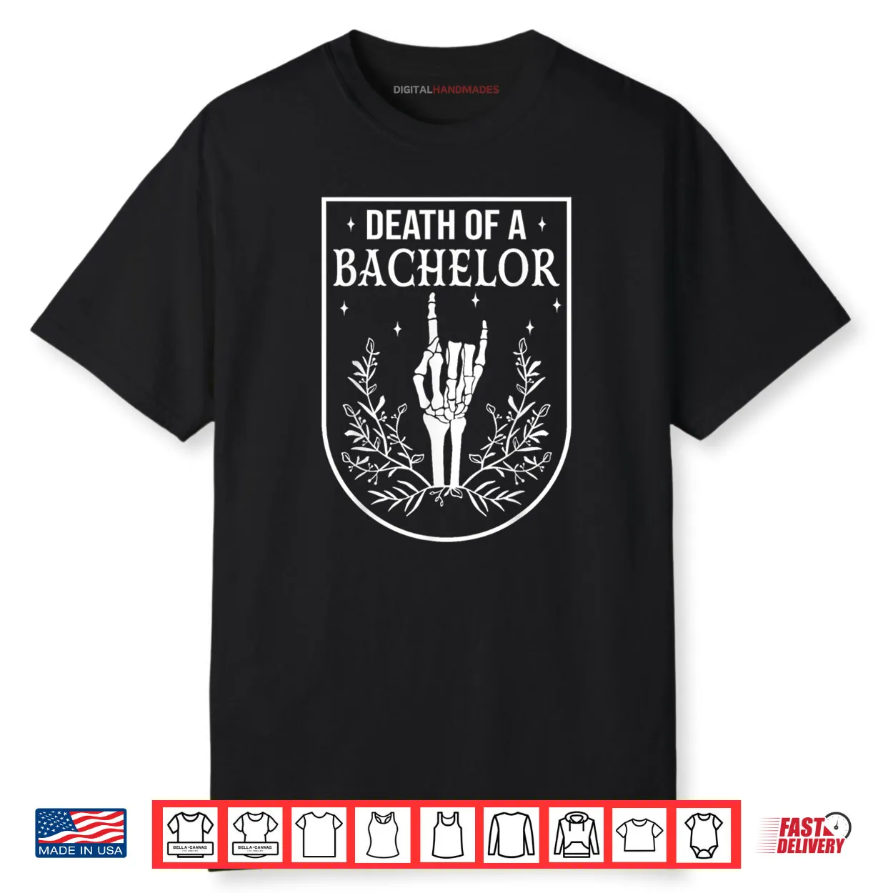 Death of A Bachelor Party Men Groom Crew Gothic Halloween Shirt