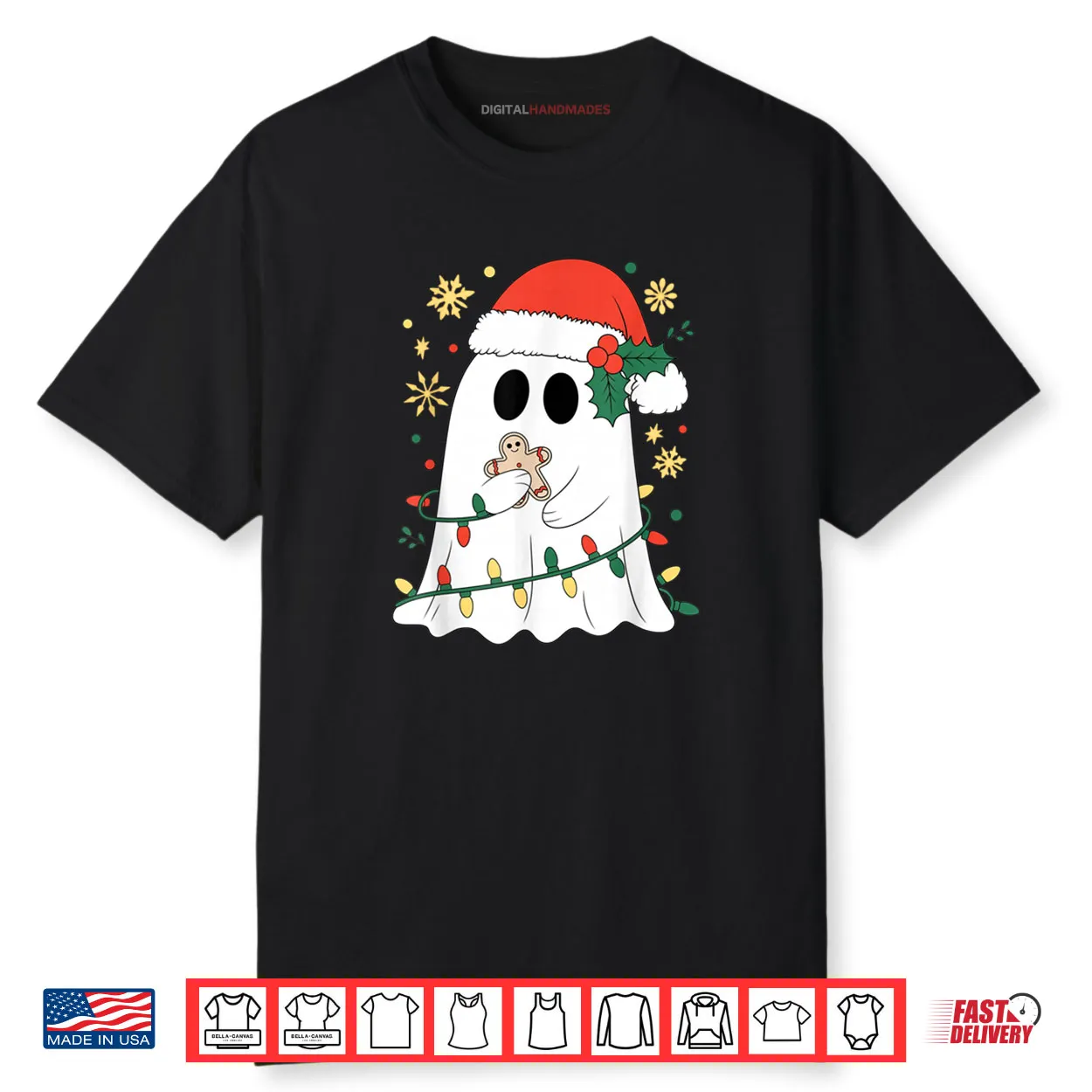 Ghost Christmas Santa Spooky Christmas Shirt