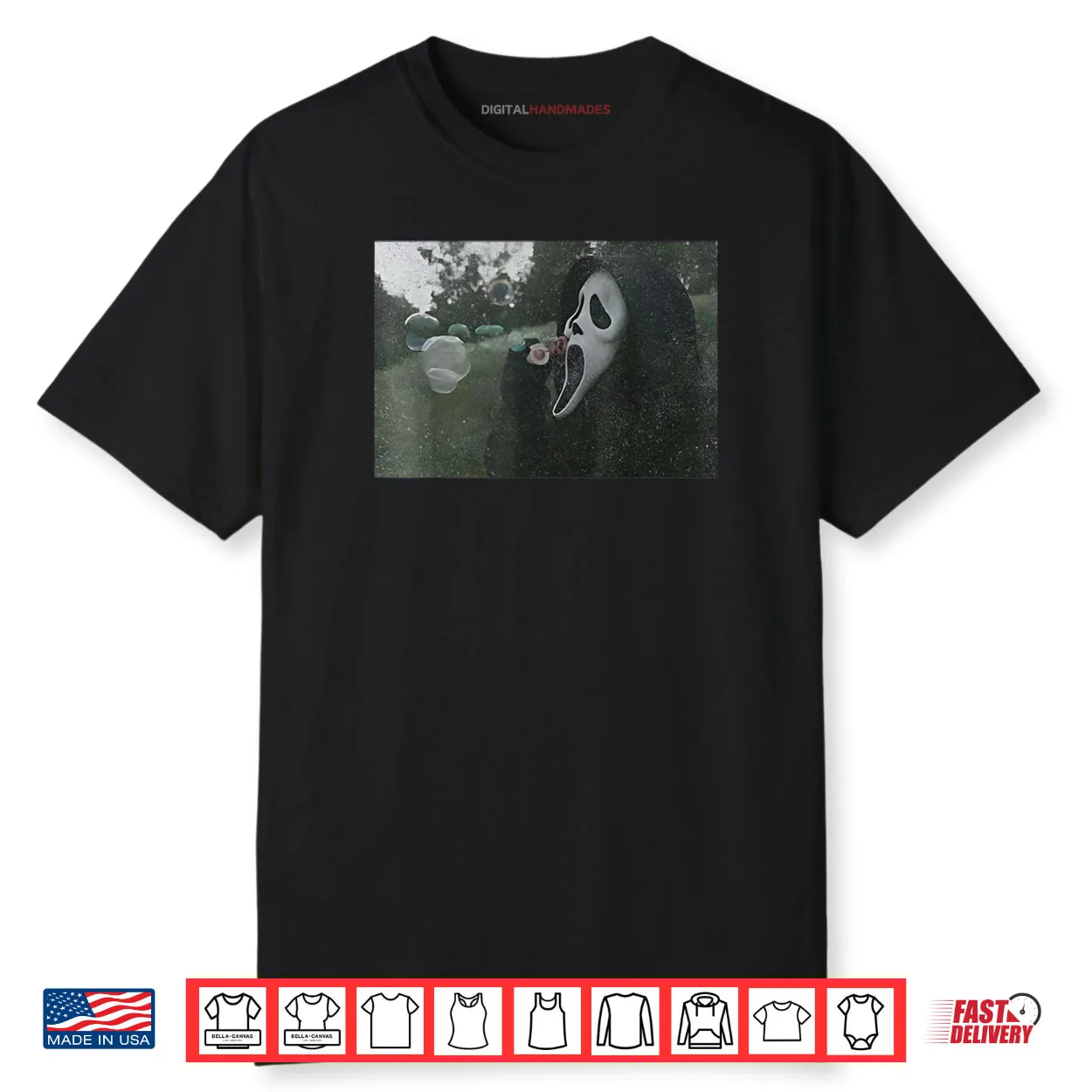 Ghost Face Blowing Bubbles Funny Halloween Meme Shirt