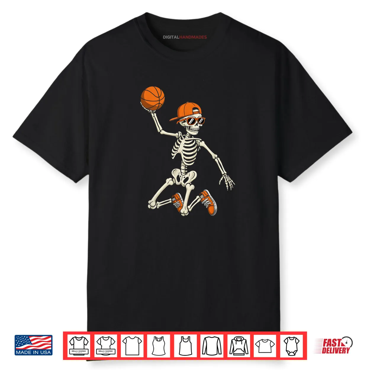 Halloween Skeleton Basketball Shirt