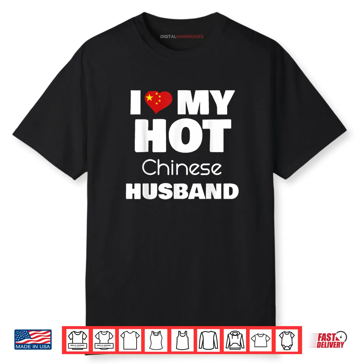 I Love My Hot Chinese Husband Romance Love Partner Shirt