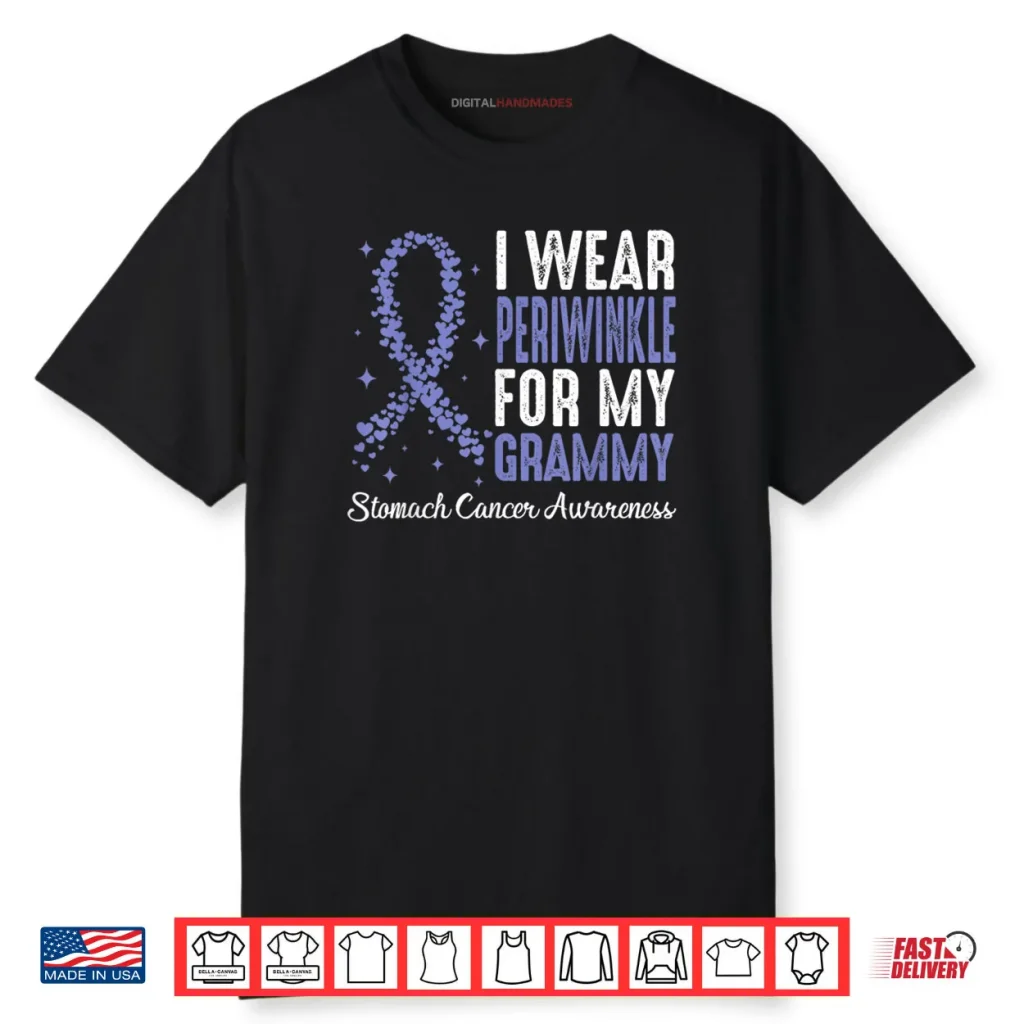 I Wear Periwinkle for My Grammy Stomach Cancer Awareness Shirt 1 I Wear Periwinkle for My Grammy Stomach Cancer Awareness Shirt