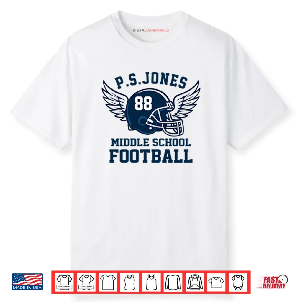 Jack O’Neal Tribute Wear P.S. Jones Middle School Football Shirt 1 Jack O’Neal Tribute Wear P.S. Jones Middle School Football Shirt