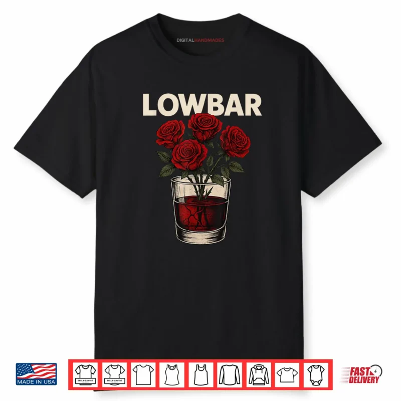 Lowbar Whiskey Glass Roses Shirt
