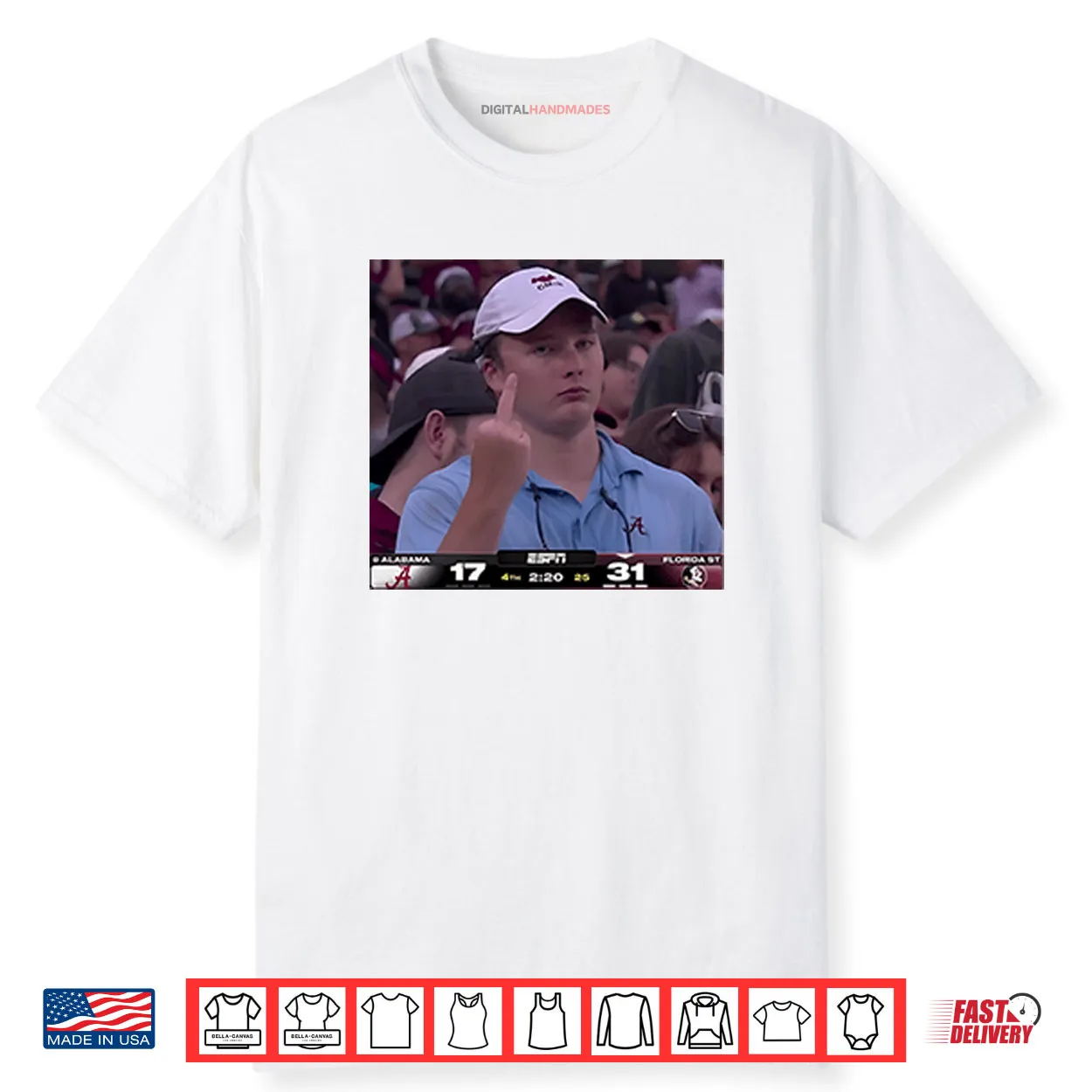 Middle Finger Alabama Fan Viral Meme Shirt