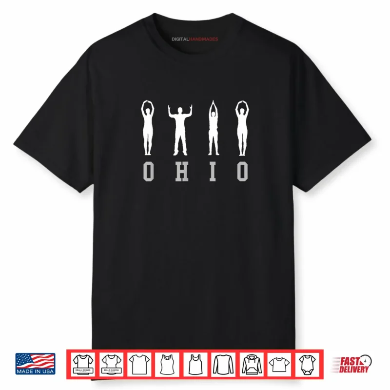 Ohio People Silhouette O H I O Buckeye Home State Shirt