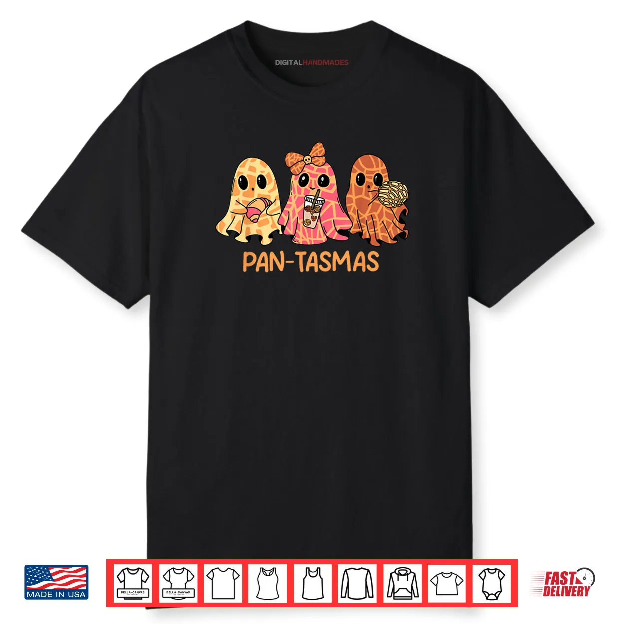 Pantasmas Ghost Funny Pan Dulce Conchas Mexican Halloween Shirt