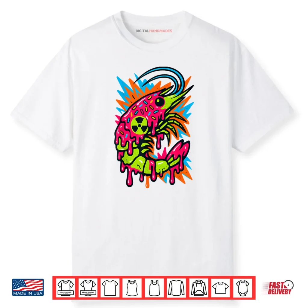 Radioactive Shrimp Tech Vaporwave Slime Shirt 1 Radioactive Shrimp Tech Vaporwave Slime Shirt
