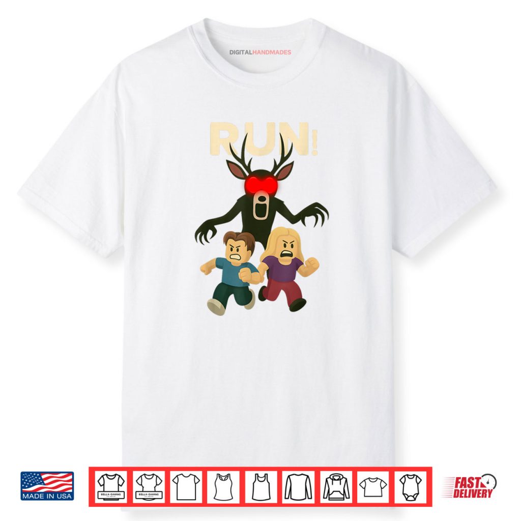Run Deer in The Forest Kids 99 Nights Halloween Scary Gamer Shirt 1 Run Deer in The Forest Kids 99 Nights Halloween Scary Gamer Shirt