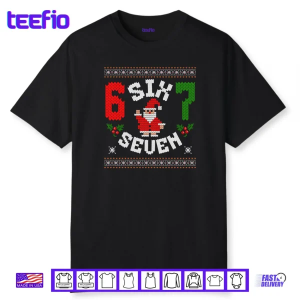 67 Meme Six Seven Christmas Ugly Shirt