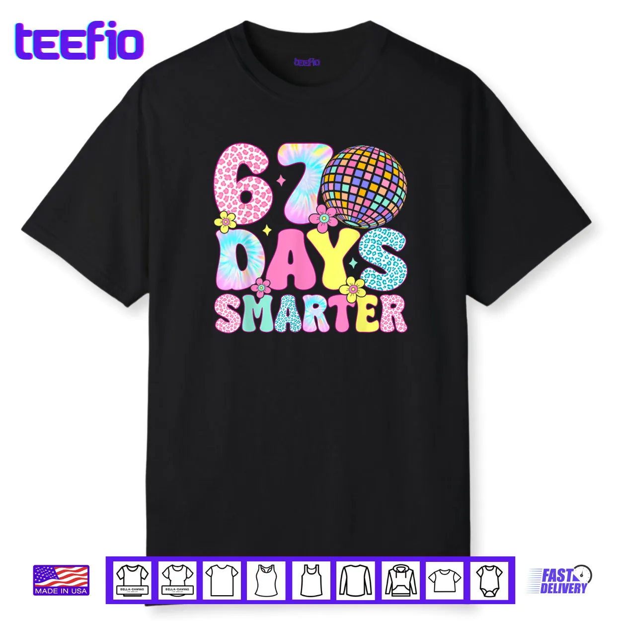 67th Days Smarter Smile Face 67 Days School Teacher Shirt 67th Days Smarter Smile Face 67 Days School Teacher Shirt