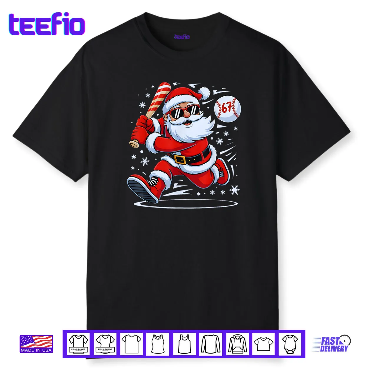 Baseball Santa 67 Christmas Xmas Pajamas Shirt Baseball Santa 67 Christmas Xmas Pajamas Shirt