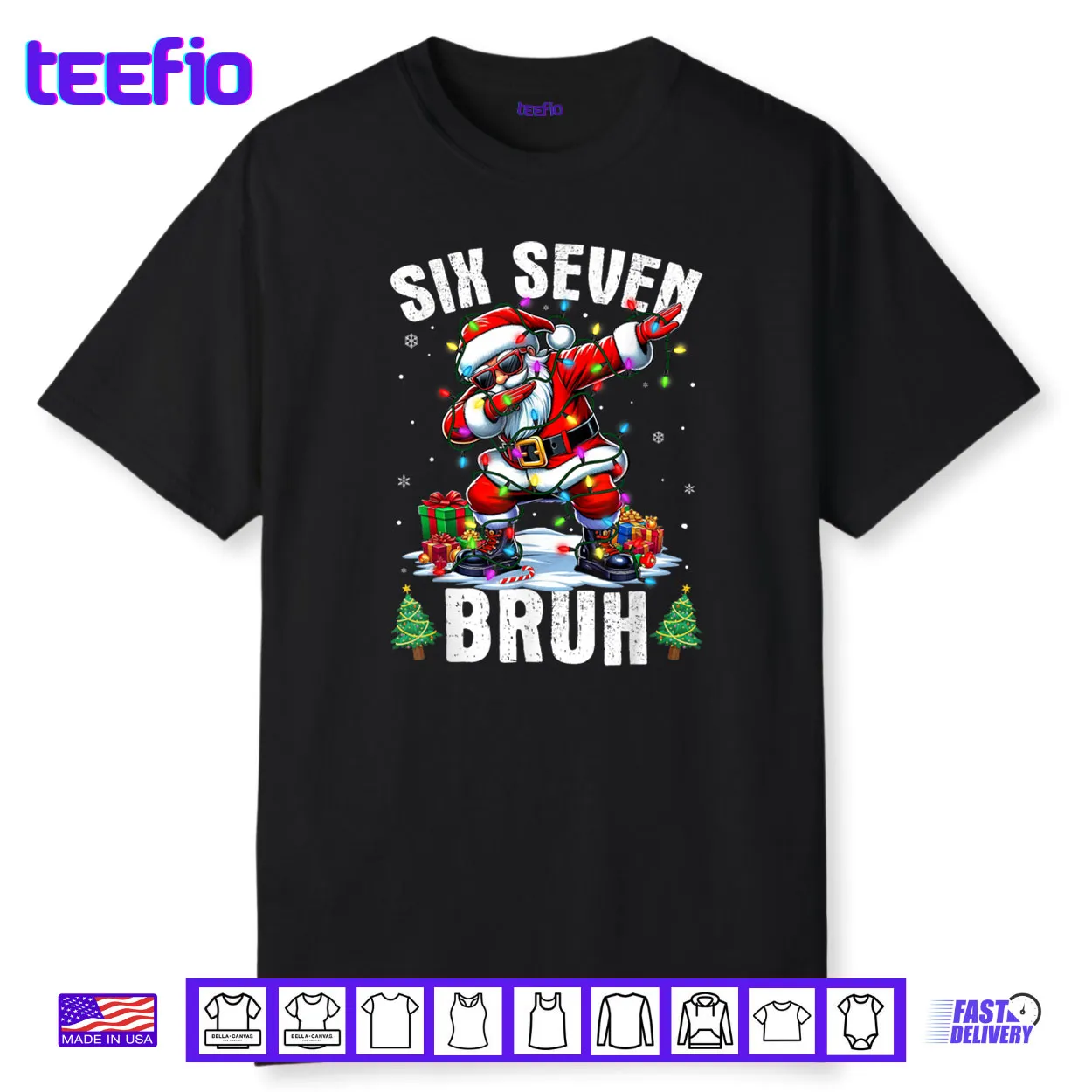 Bruh 67 Six Seven Santa Dabbing Christmas Shirt Bruh 67 Six Seven Santa Dabbing Christmas Shirt