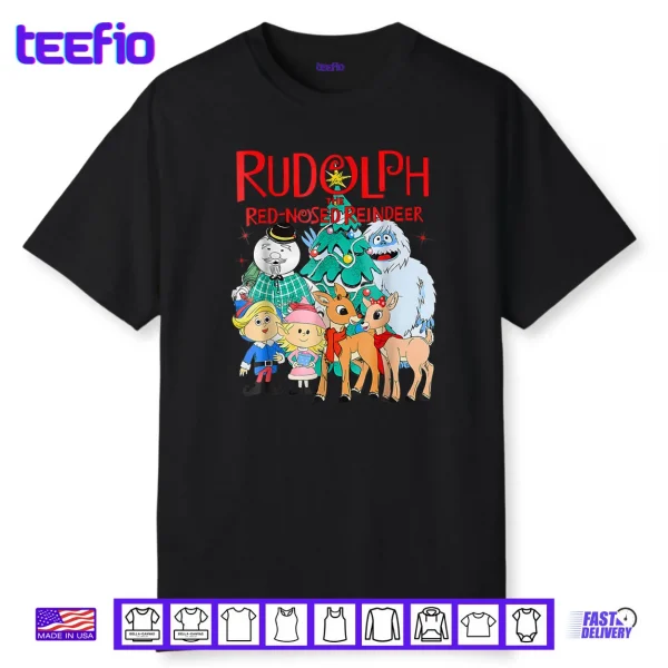 Cute Rudolph The Red Nosed Reindeer Christmas Tree Shirt
