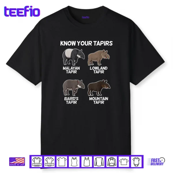 Cute Tapir Design Animal Tapir Lovers Shirt