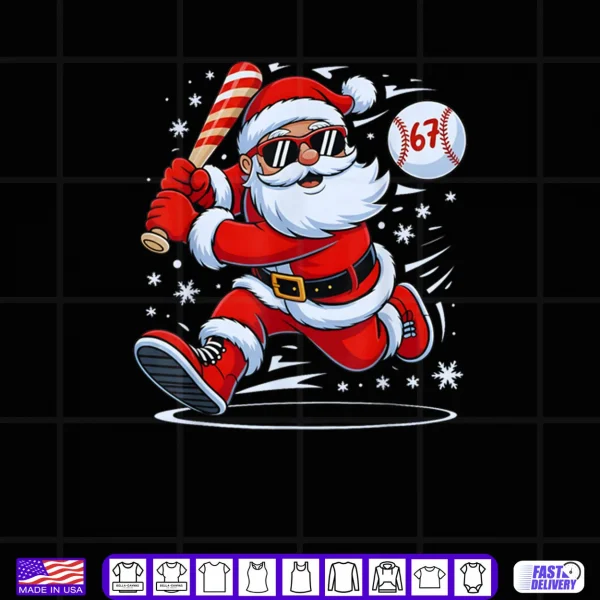 Baseball Santa 67 Christmas Xmas Pajamas Shirt 4 Design Baseball Santa 67 Christmas Xmas Pajamas Shirt
