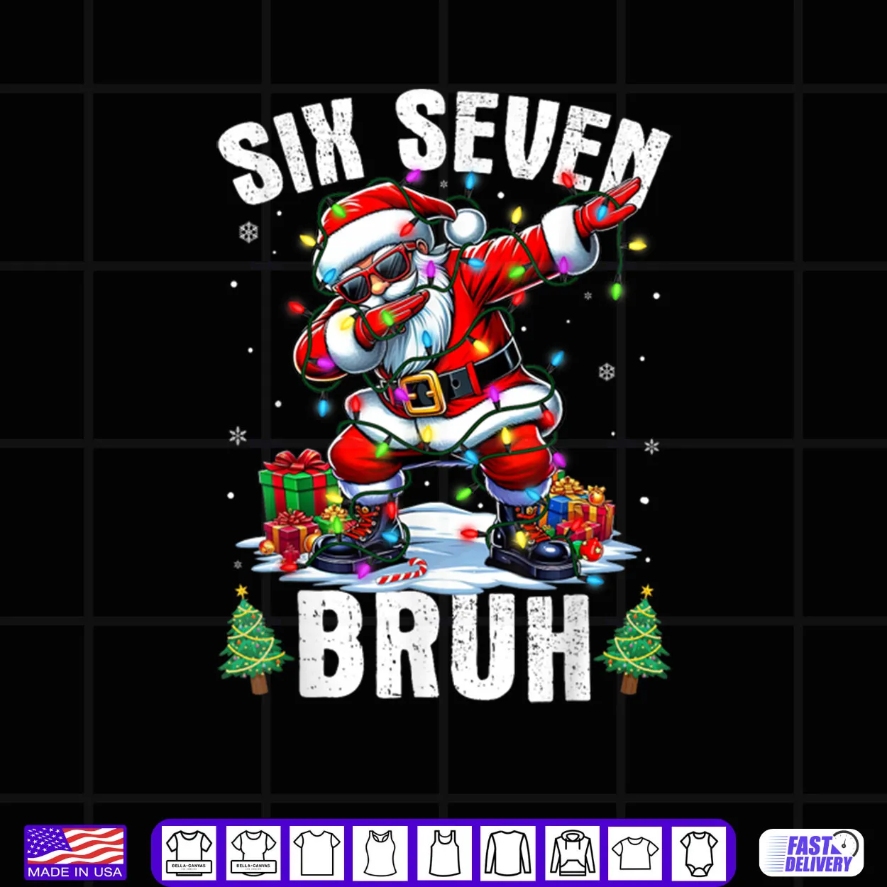 Bruh 67 Six Seven Santa Dabbing Christmas Shirt Bruh 67 Six Seven Santa Dabbing Christmas Shirt