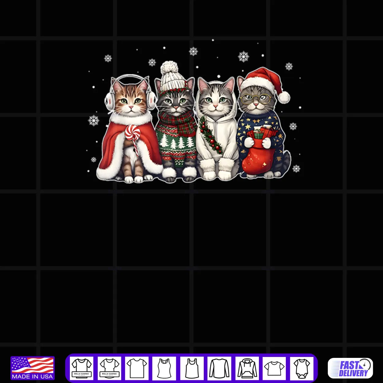 Cat Christmas Light Reindeer Santa Christmas Cat Lover Xmas Shirt Cat Christmas Light Reindeer Santa Christmas Cat Lover Xmas Shirt