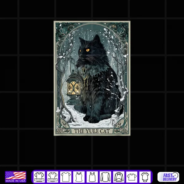 Creepmas Vintage The Yule Cat Tarot Card Dark Christmas Shirt 4 Design Creepmas Vintage The Yule Cat Tarot Card Dark Christmas Shirt