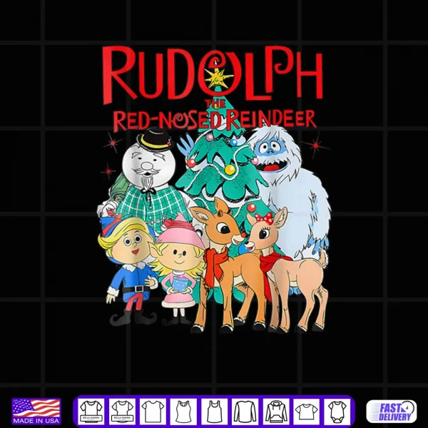 Design Cute Rudolph The Red Nosed Reindeer Christmas Tree Shirt