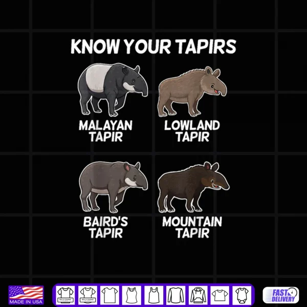 Design Cute Tapir Design Animal Tapir Lovers Shirt
