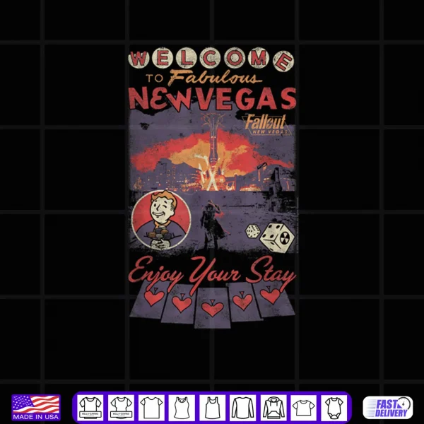 Design Fallout Welcome to Fabulous New Vegas Vintage Video Game Shirt