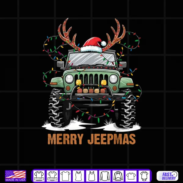 Merry Jeepmas Christmas Xmas Santa Reindeer Shirt 4 Design Merry Jeepmas Christmas Xmas Santa Reindeer Shirt