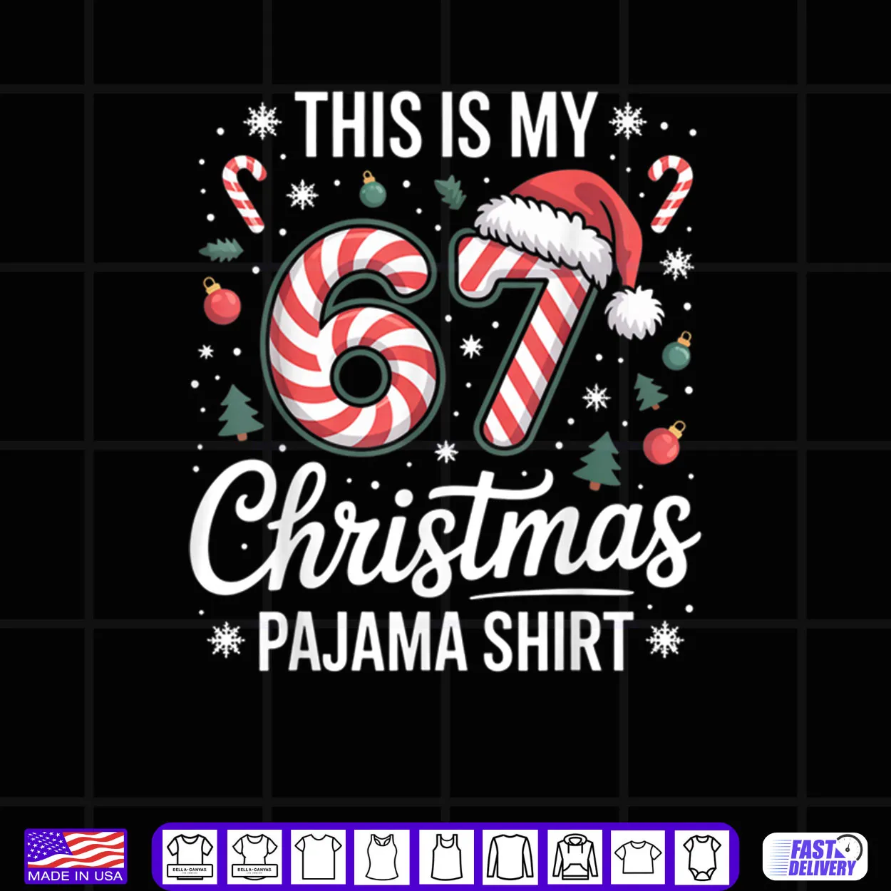 This My 67 Christmas Pajama 67 Meme Gen Alpha Boys Girls Shirt This My 67 Christmas Pajama 67 Meme Gen Alpha Boys Girls Shirt