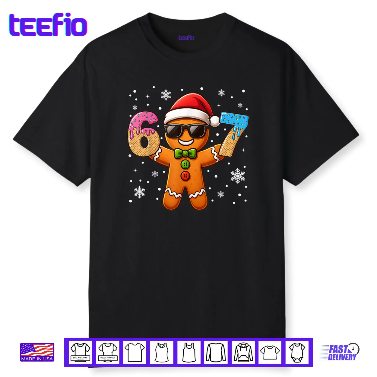 Gingerbread Six Seven 67 Ice Cream Drip Christmas Shirt Gingerbread Six Seven 67 Ice Cream Drip Christmas Shirt