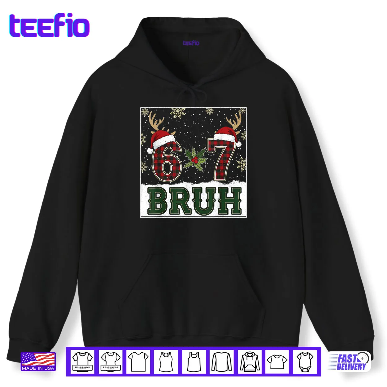 67 Bruh Christmas Plaid Antlers Santa Hat Meme Shirt 67 Bruh Christmas Plaid Antlers Santa Hat Meme Shirt