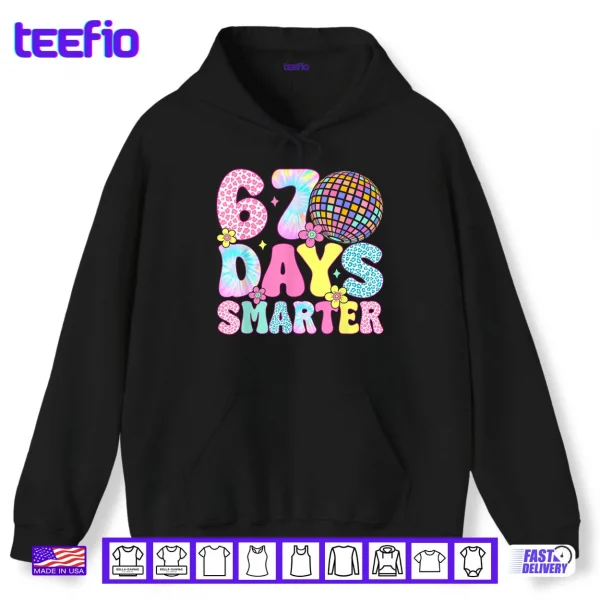67th Days Smarter Smile Face 67 Days School Teacher Shirt 2 Hoodie 67th Days Smarter Smile Face 67 Days School Teacher Shirt