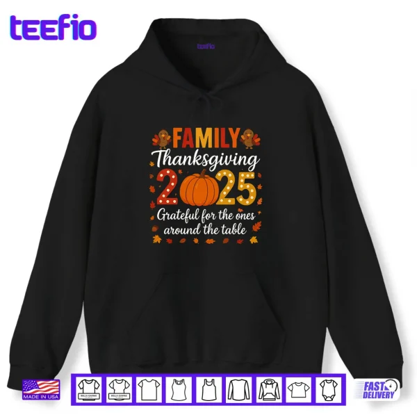 Hoodie Family Thanksgiving Shirts 2025 Outfits Pajamas Matching Set Shirt