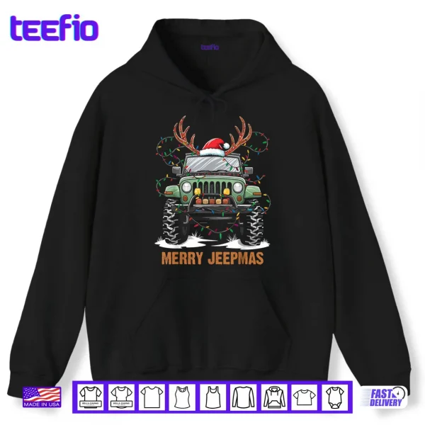 Merry Jeepmas Christmas Xmas Santa Reindeer Shirt 2 Hoodie Merry Jeepmas Christmas Xmas Santa Reindeer Shirt